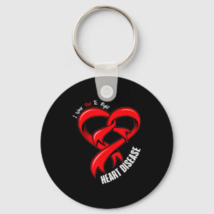 I Wear Red To Fight Heart Disease Awareness Chd Ri Key Ring
