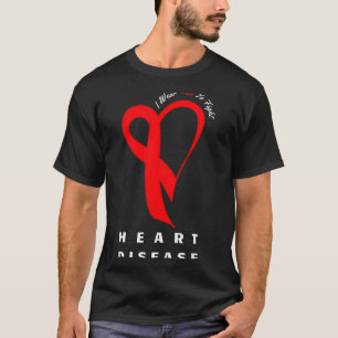 I Wear Red To Fight Heart Disease Awareness Chd Ri T-Shirt