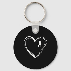 I Wear Red To Fight Heart Disease Awareness Day Re Key Ring