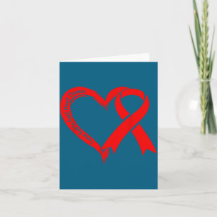 I Wear Red To Fight Heart Disease Awareness Heart  Card