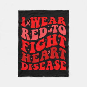 I Wear Red To Fight Heart Disease Awareness Warrio Fleece Blanket