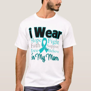 I Wear Ribbon Collage Mum - Ovarian Cancer T-Shirt