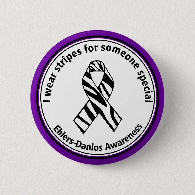 I Wear Stripes for Someone Special EDS Button (Front)