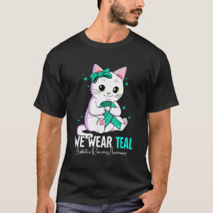 I Wear Teal Addiction Recovery Awareness T-Shirt