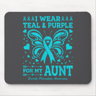 I Wear Teal & Purple For My Aunt Mouse Pad