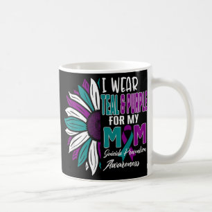 I Wear Teal &amp; Purple For My Mum Suicide Preven Coffee Mug