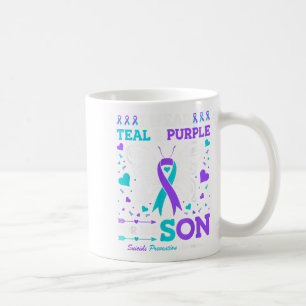 I Wear Teal & Purple For My Son  Coffee Mug