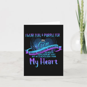 I Wear Teal & Purple For My Son Suicide Preven Card
