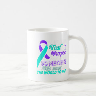 I Wear Teal & Purple For Someone I Love Suicid Coffee Mug