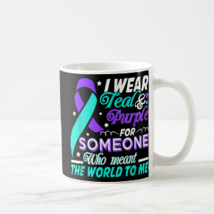 I Wear Teal & Purple For Someone I Love Suicid Coffee Mug
