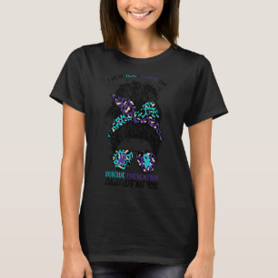 I Wear Teal &amp; Purple For Suicide Prevention Aw T-Shirt