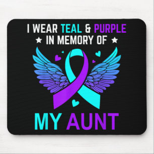 I Wear Teal & Purple In Memory Of My Aunt Suic Mouse Pad
