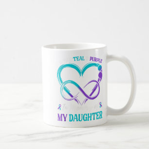 I Wear Teal &amp; Purple In Memory Of My Daughter  Coffee Mug