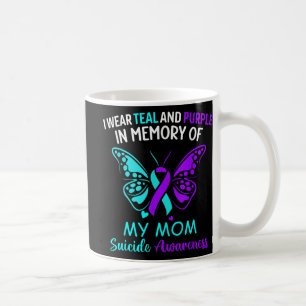 I Wear Teal & Purple In Memory Of My Mum Suici Coffee Mug