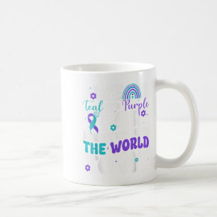I Wear Teal &amp; Purple Suicide Prevention Awaren Coffee Mug