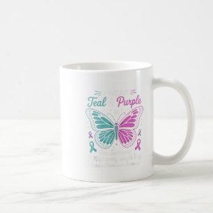 I Wear Teal &amp; Purple Suicide Prevention Awaren Coffee Mug