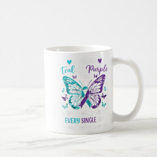 I Wear Teal &amp; Purple Suicide Prevention Awaren Coffee Mug