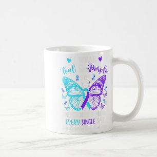 I Wear Teal &amp; Purple Suicide Prevention Awaren Coffee Mug