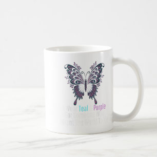 I Wear Teal And Purple Butterfly Suicide Preventio Coffee Mug