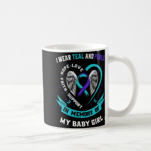 I Wear Teal And Purple By Suicide Awareness Ribbon Coffee Mug