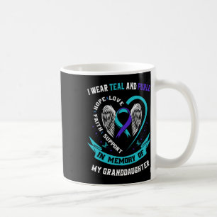 I Wear Teal And Purple For Granddaughter Suicide A Coffee Mug