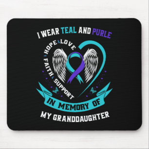 I Wear Teal And Purple For Granddaughter Suicide A Mouse Pad