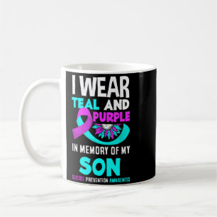 I Wear Teal And Purple For My Son Prevention Coffee Mug