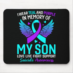 I Wear Teal And Purple For My Son Prevention Mouse Pad