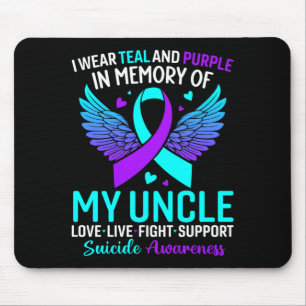 I Wear Teal And Purple For My Uncle Prevention Mouse Pad
