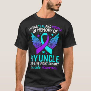 I Wear Teal And Purple For My Uncle Prevention T-Shirt