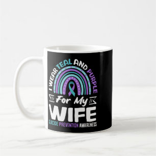 I Wear Teal And Purple For My Wife Prevention Coffee Mug