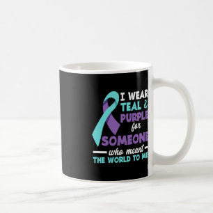 I Wear Teal and Purple For Someone I Love Suicide Coffee Mug