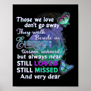 I Wear Teal And Purple For Someone I Miss Suicide  Poster