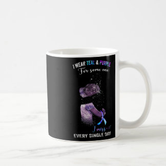 I Wear Teal And Purple For Suicide Prevention Awar Coffee Mug