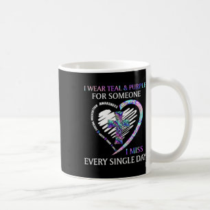 I Wear Teal And Purple Suicide Awareness Ribbon Cr Coffee Mug
