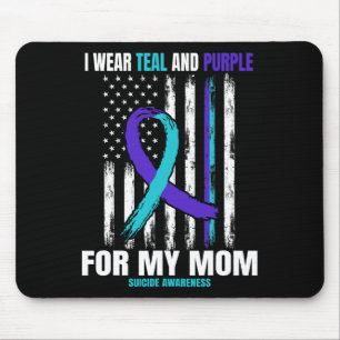 I Wear Teal And Purple Suicide Awareness Shirt Mum Mouse Pad