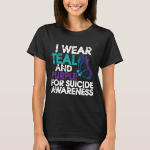 I Wear Teal And Purple Support Suicide Awareness 1 T-Shirt