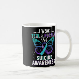 I Wear Teal And Purple Support Suicide Awareness Coffee Mug