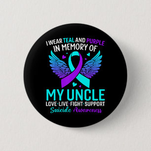 I Wear Teal For Brother Food Allergy Awareness 6 Cm Round Badge