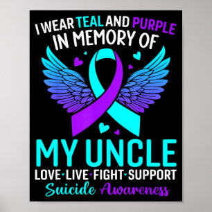 I Wear Teal For Brother Food Allergy Awareness Poster