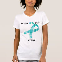 I wear Teal For Food Allergy Awareness Teal Ribbon