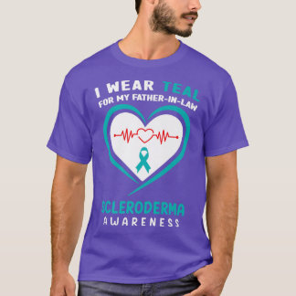 I Wear Teal for my Fatherinlaw Scleroderma Awarene T-Shirt