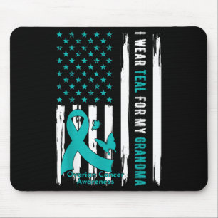 I Wear Teal For My Grandma Ovarian Cancer Awarenes Mouse Pad