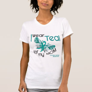 I Wear Teal For My Mum 45 Ovarian Cancer T-Shirt