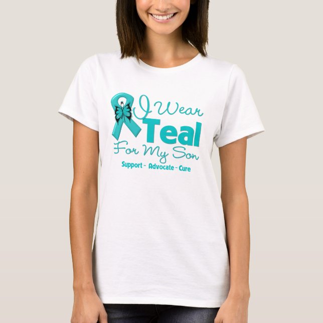I Wear Teal For My Son T-Shirt (Front)
