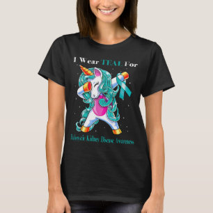 I Wear Teal For Polycystic Kidney Disease Awarenes T-Shirt