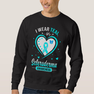 I Wear Teal For Scleroderma Awareness Warrior Sweatshirt