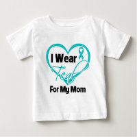 I Wear Teal Heart Ribbon For My Mum