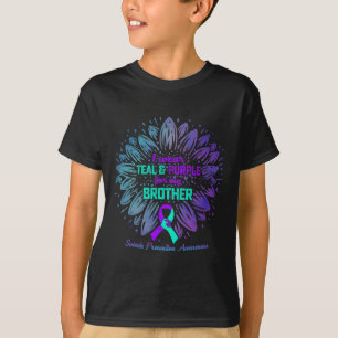 I Wear Teal Purple For Brother Suicide Prevention  T-Shirt