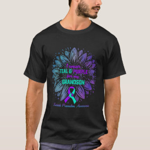I Wear Teal Purple For Grandson Suicide Prevention T-Shirt